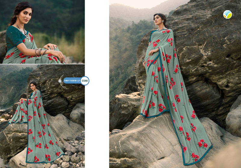 Vinay Fashion Sheesha Starwalk 60 Georgette Stylish Designer Floral Printed Saree