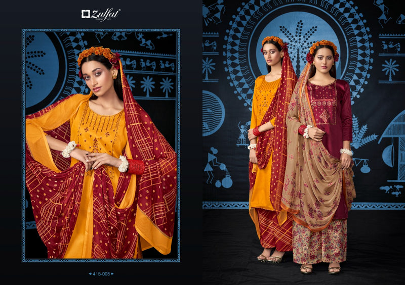 Zulfat Designer Mandakini Jam Cotton Stylish Designer Casual Wear Salwar Kameez