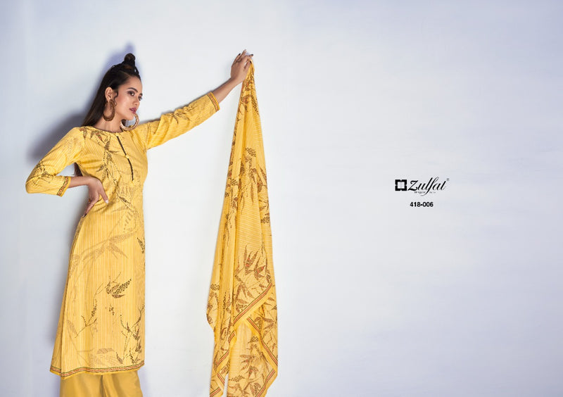 Zulfat Designer Suits Nova Pure Cotton Stylish Designer Casual Wear Salwar Suit