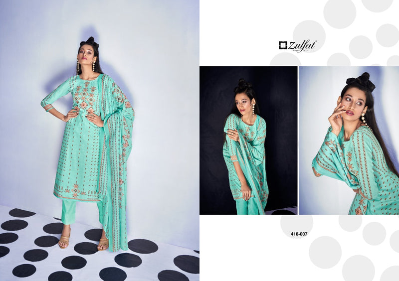 Zulfat Designer Suits Nova Pure Cotton Stylish Designer Casual Wear Salwar Suit