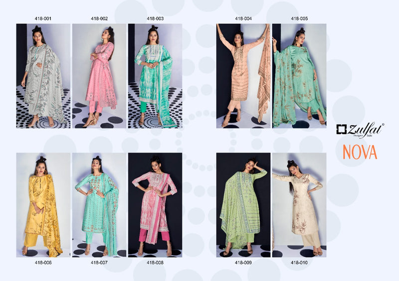 Zulfat Designer Suits Nova Pure Cotton Stylish Designer Casual Wear Salwar Suit