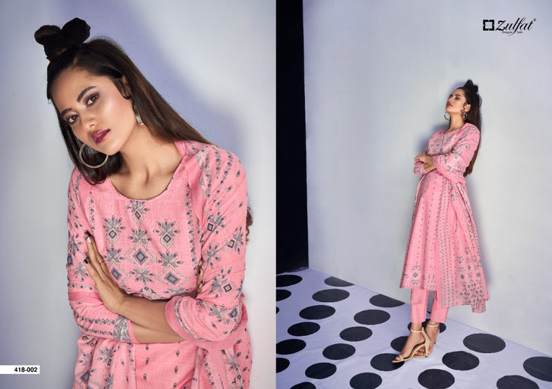 Zulfat Designer Suits Nova Pure Cotton Stylish Designer Casual Wear Salwar Suit