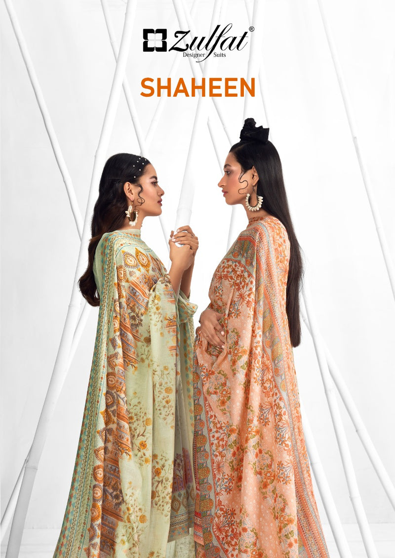 Zulfat Designer Suit Shaheen Pure Cotton Stylish Designer Casual Wera Floral Print Salwar Suit