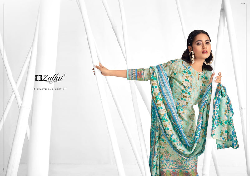 Zulfat Designer Suit Shaheen Pure Cotton Stylish Designer Casual Wera Floral Print Salwar Suit